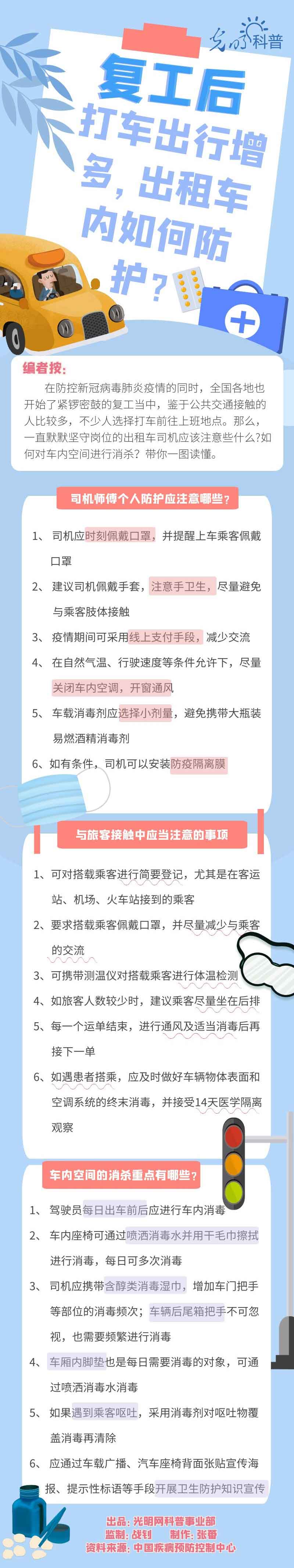 【防疫科普】復(fù)工后打車出行增多，出租車內(nèi)如何防護？