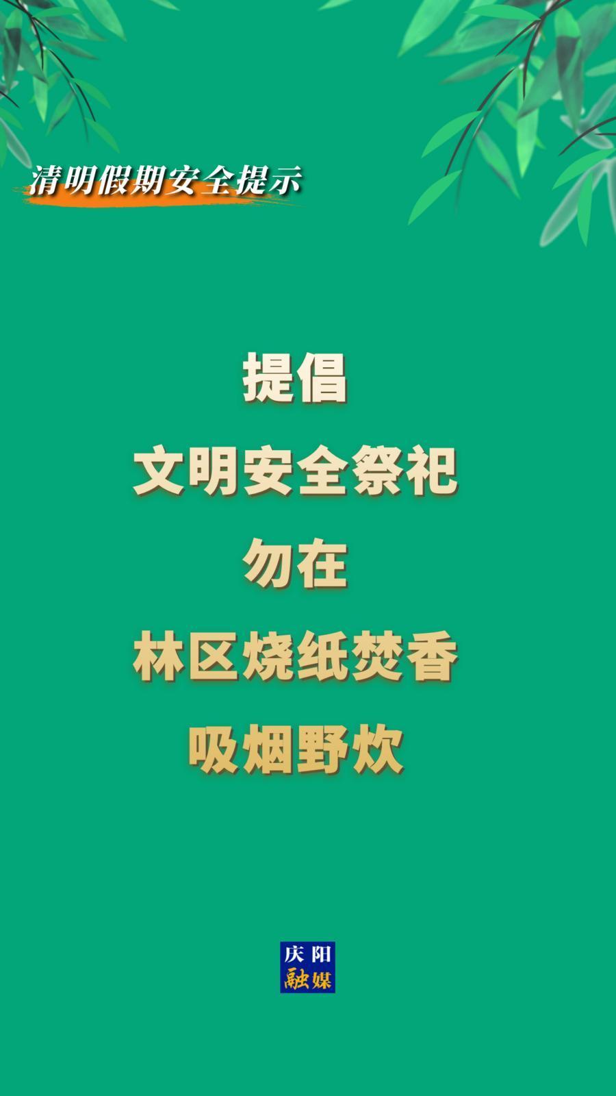 【網(wǎng)絡(luò)中國節(jié)·清明】這份清明假期安全提示，請慶陽人查收！