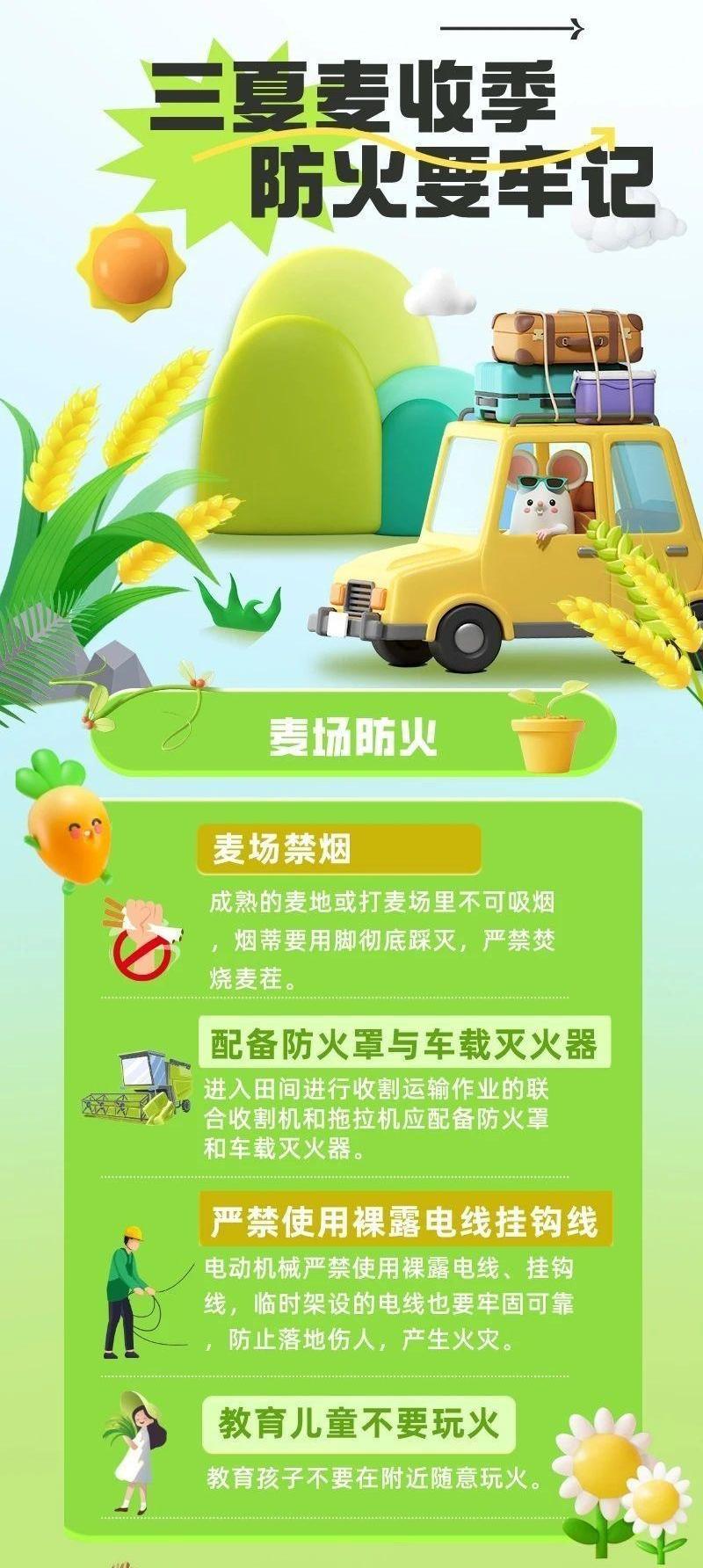 慶陽(yáng)消防溫馨提示：“三夏”麥?zhǔn)占?防火要牢記